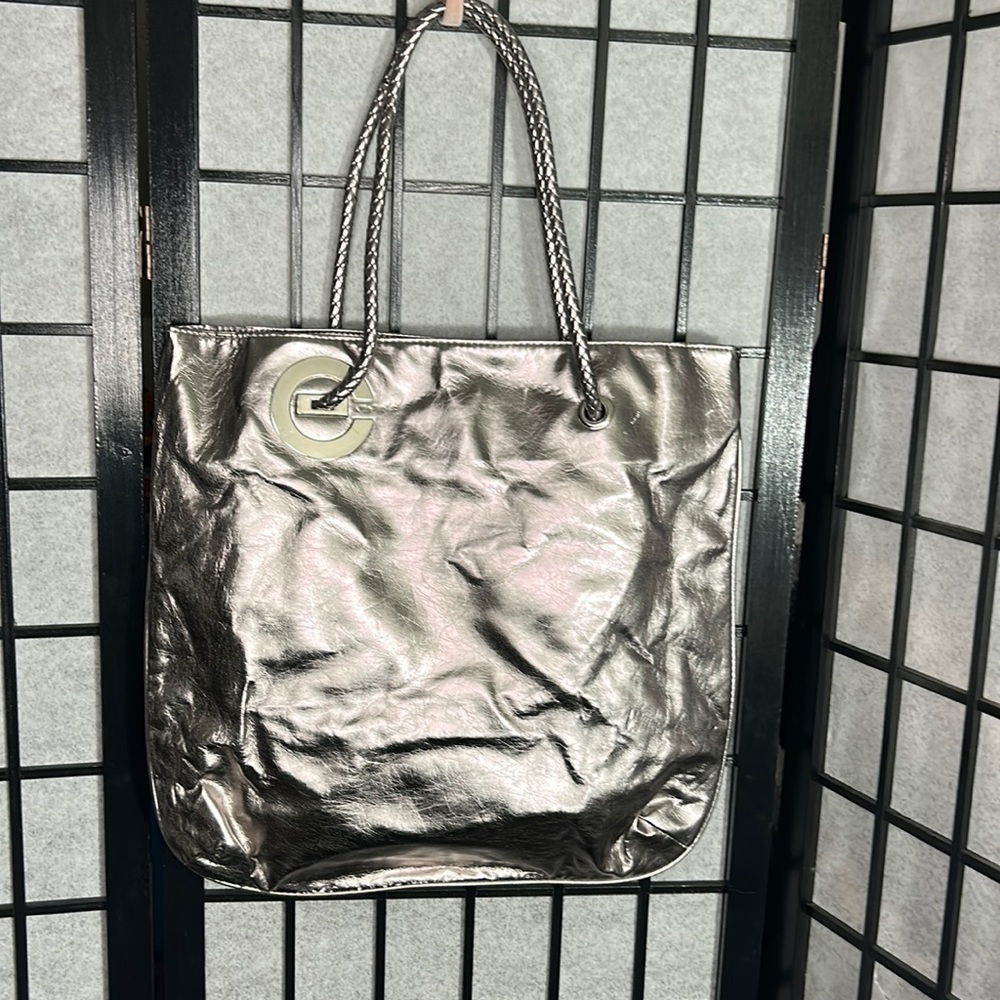 Vintage Elizabeth Grant Tote, Fully Lined Gold Or Silver NWOT